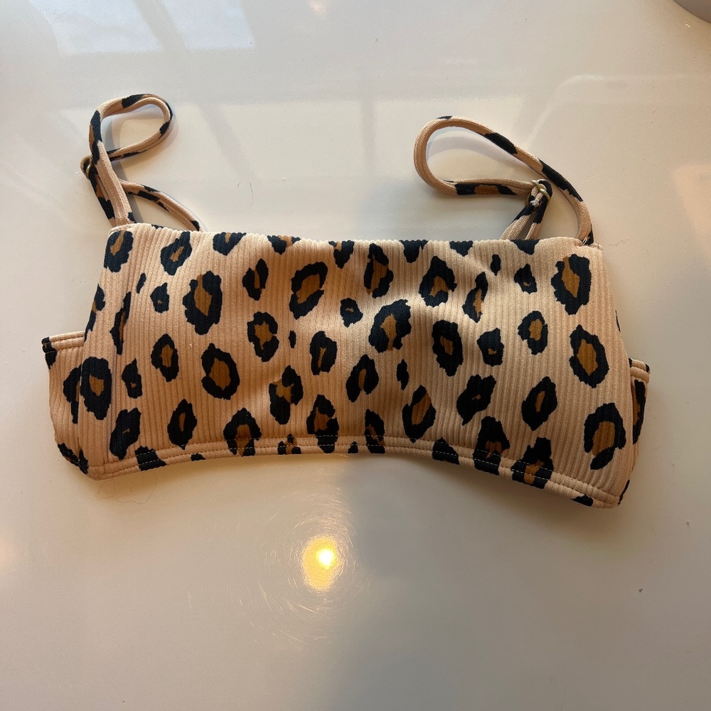 COPY - cheetah bandeau bikini top from billabong